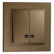 Выключатель двухклавишный с подсветкой mono electric despina 102-232325-103